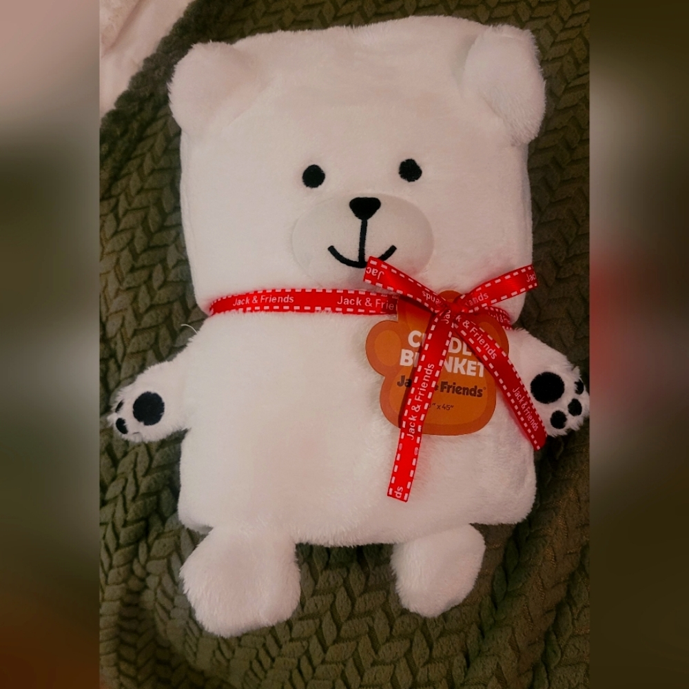 Soft cuddly animal blanket